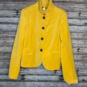 J Crew Four Button Yellow Blazer Size 6